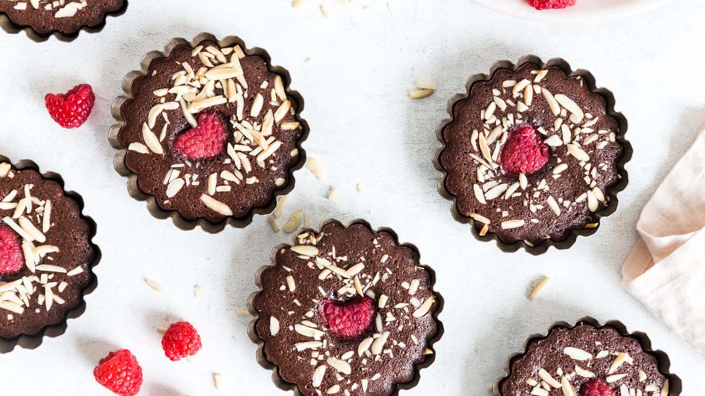 fiberhusk, gluten-og laktosefrie chokoladekager