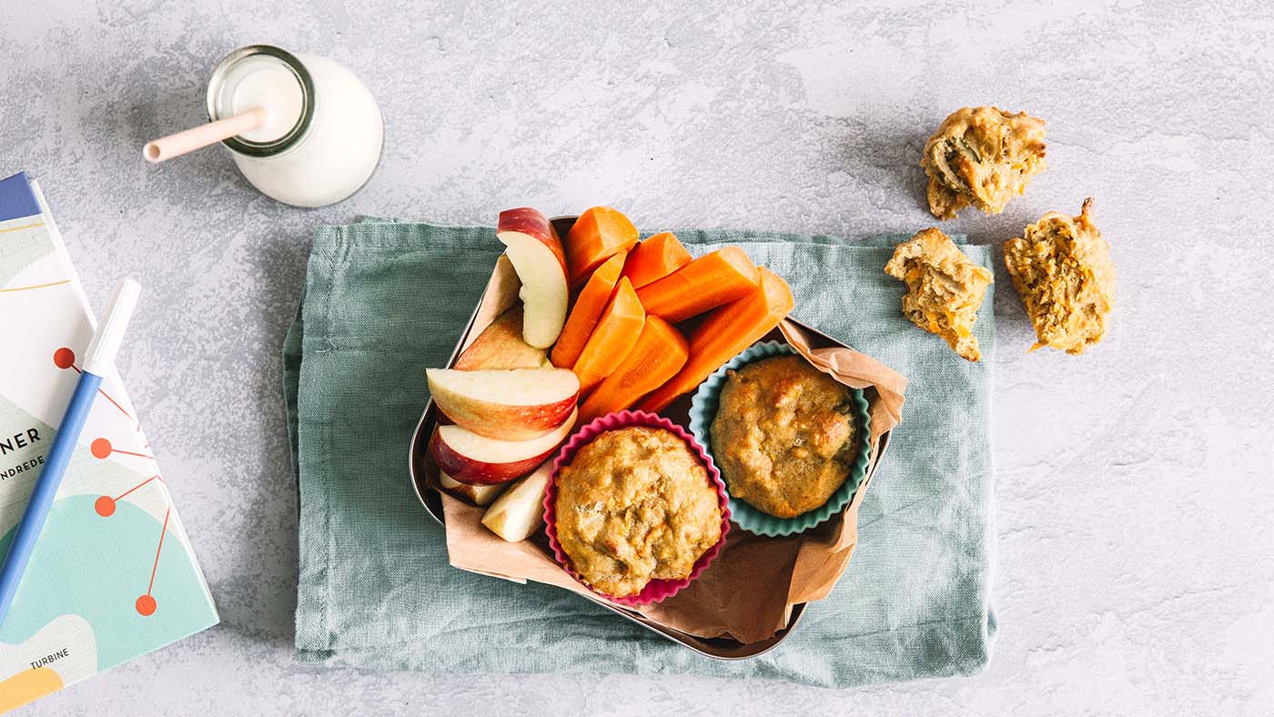 fiberhusk, glutenfrie madpakkemuffins