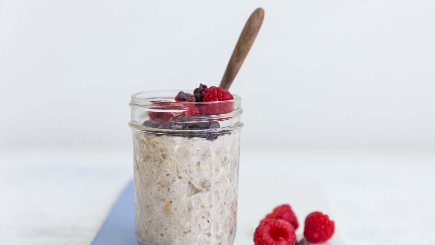 fiberhusk, glutenfrie og fiberrige overnight oats