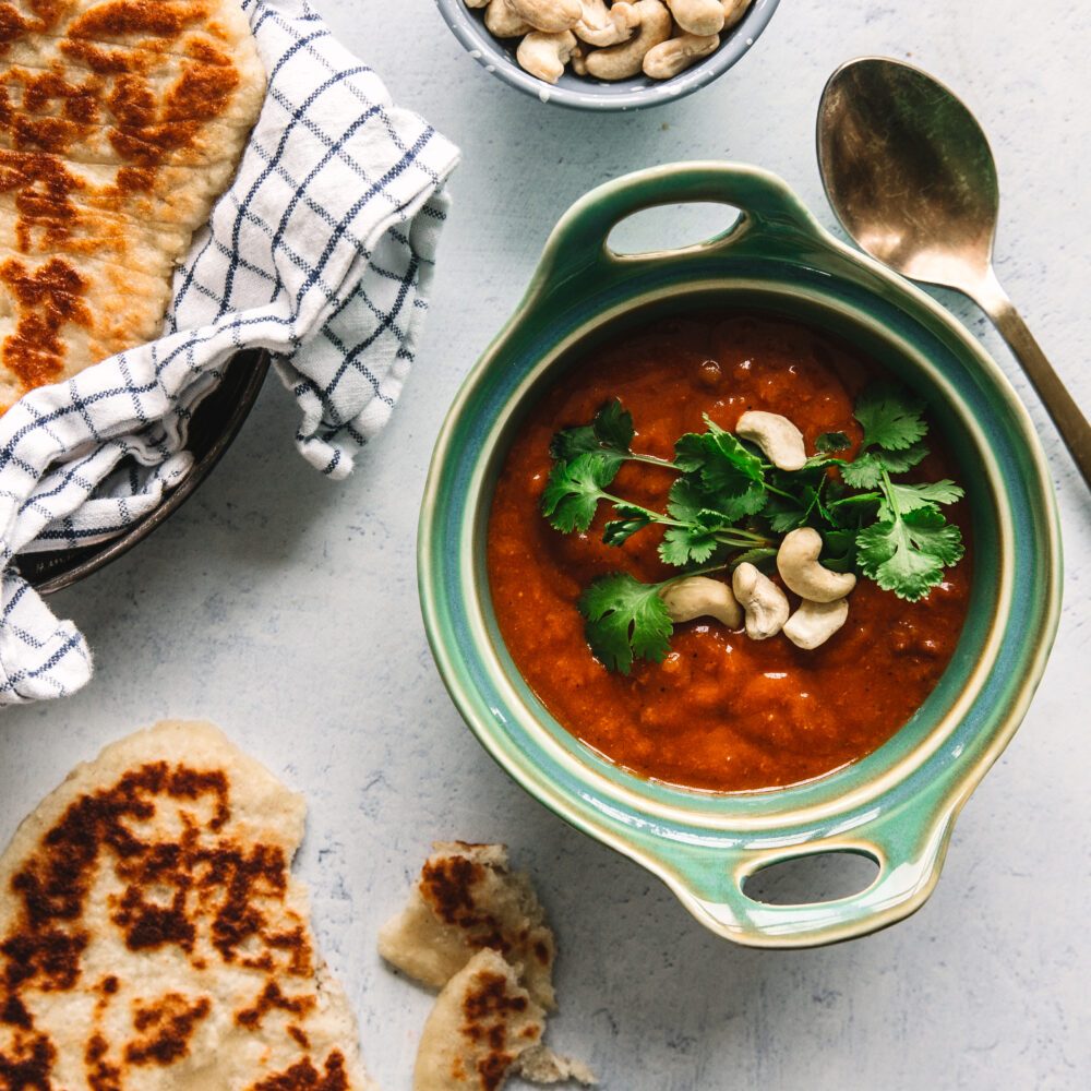 Naan brød og linsegryde