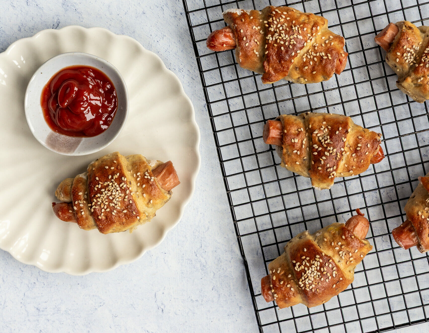 Pølsehorn med kerner